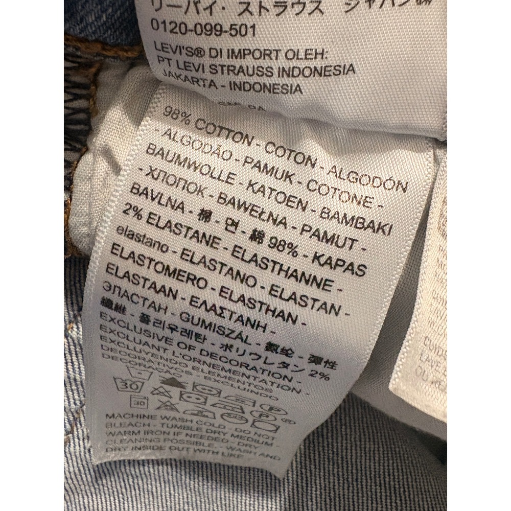 Levis Wedgie Skinny Jeans Medium Wash Blue High Rise Button Fly Sz W26 - Picture 6 of 7